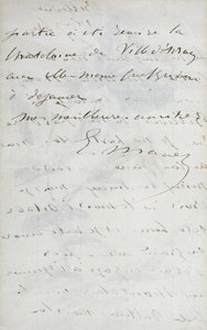 2nd Page of a Letter from the Painter Manet to His Friend and Model, Mery Laurent